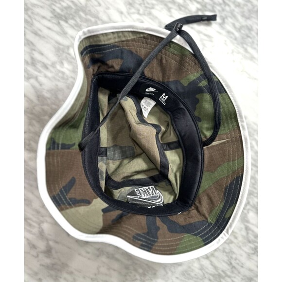 Nike Football On-Field Green Camouflage Bucket Boonie Hat Cap Camo Men's Medium - Picture 5 of 5